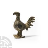 Large Roman Bronze Cockerel Statuette