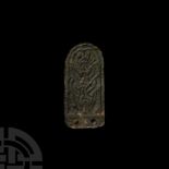 Anglo-Saxon Bronze Zoomorphic Bifacial Strap End