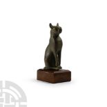Egyptian Style Bronze Seated Cat