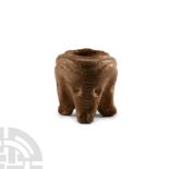 Old Babylonian Stone Kohl Pot with Animal Legs