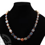 Western Asiatic Mixed Stone and Glass Bead Necklace
