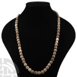 Natural History - Woolly Mammoth Bone Bead Necklace String