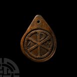 Byzantine Bone Pendant with Chi Rho