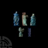 Egyptian Amarna Faience Amulet Group