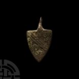 Medieval Bronze 'De Bohen, Earls of Hereford' Knight's Heraldic Horse Harness Pendant