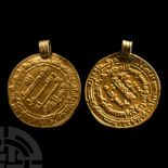 Viking Age Plundered Gold Abbasid Dinar Coin Pendant