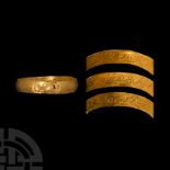 Post Medieval Gold Memento Mori Skull Ring for William Taylor