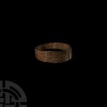 Norman Silver Ring with Saltire Crosses