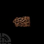 Viking Age Silver Inlaid Iron Strap End