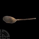 Post Medieval 'Thames' Pewter Slip Top Spoon with M B