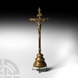 Post Medieval Brass Crucifix