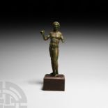 Post Medieval Bronze Statuette of a Nude Male