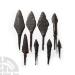 Medieval Iron Arrowhead Group