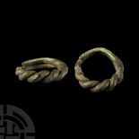 Viking Bronze Faux Twisted Ring