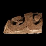 Sultanate Red Sandstone Frieze Fragment