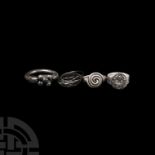 Greek and Other Style Silver Ring Group