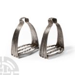 German Iron Stirrup Pair