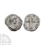 Ancient Roman Imperial Coins - Hadrian - Pietas AR Denarius