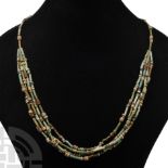 Egyptian Multi-Stranded Mummy Bead Necklace