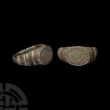 Medieval Silver Ring with Cross