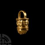 Pre-Viking Gold Filigree Aroma Bucket Pendant