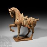 Large Chinese Tang Ceramic Prancing Horse