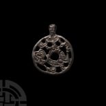 Viking Silver Openwork Dragon Pendant