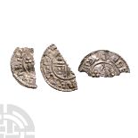 Anglo Saxon Coins - Aethelred II - Crux Penny Fragment Group