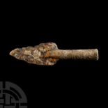 Greek Bronze Socketted Spear with Iron Head