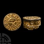 Medieval Silver-Gilt 'Believe Me' Seal Matrix Cap