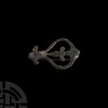 Roman Bronze Openwork Plate Brooch