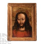 Medieval Wooden 'True Face of Christ' Icon