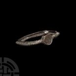 Medieval Plaited Silver Bracelet with Star of David