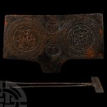 Post Medieval Iron Bread Stamp Scissors