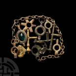 Post Medieval 'Thames' Bronze Watch Key Group