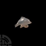 Greek Chalcedony Dolphin Pendant