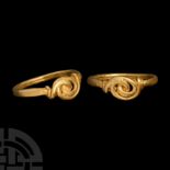 Viking Age Twisted and Coiled Gold Wire Ring