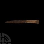 Medieval Iron Knife with Bronze Pommel