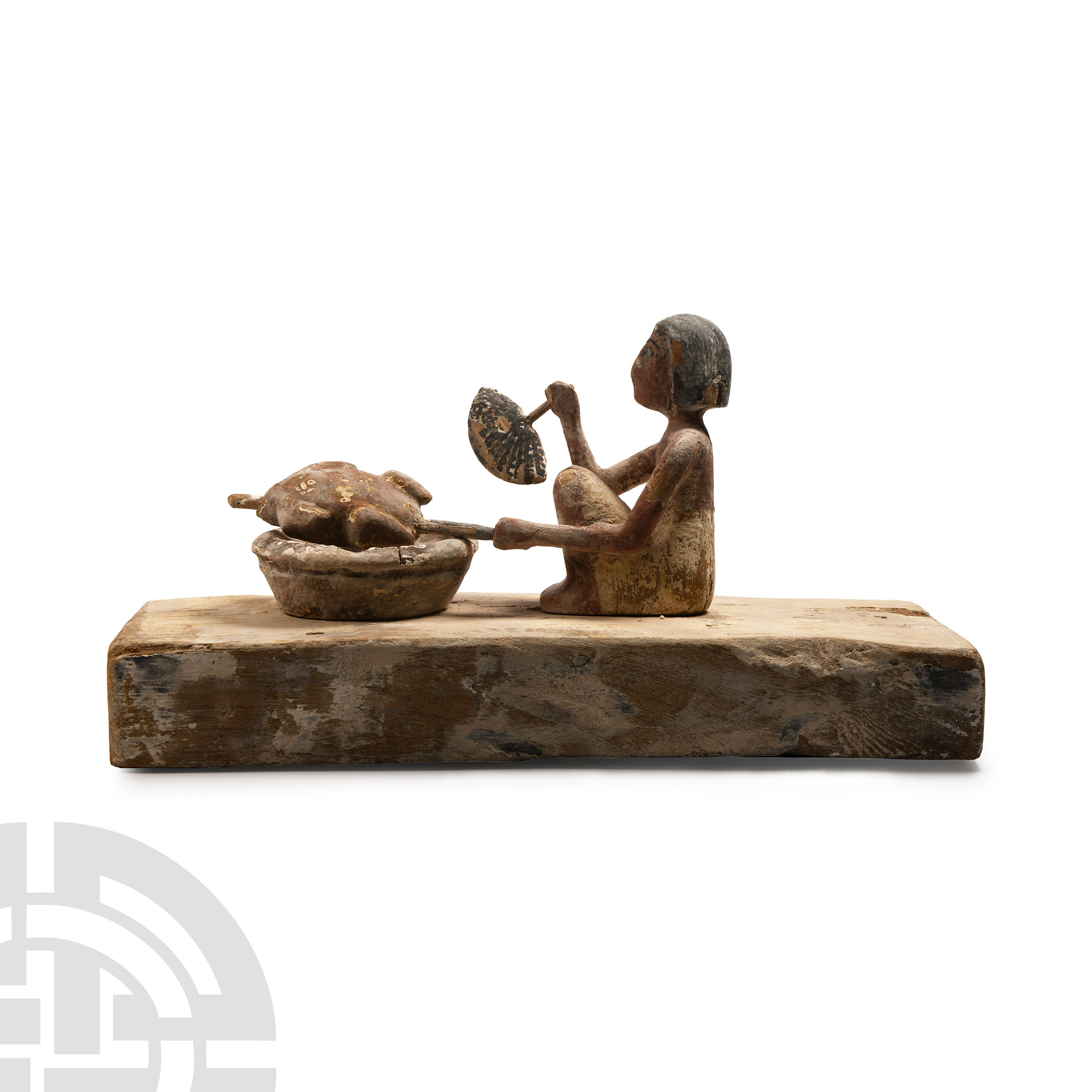 Egyptian Wooden Fowl-Roasting Scene