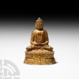 Sino-Tibetan Gilt Bronze Buddha Figure