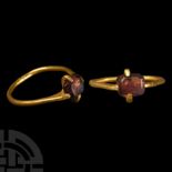 Medieval Gold Ring with Amethyst Gemstone
