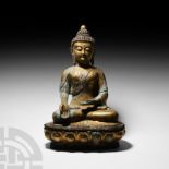 Chinese Sino-Tibetan Gilt Bronze Buddha