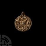 Viking Silver-Gilt Pendant with Scrolls