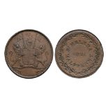World Coins - St Helena - BEIC - 1821 - Halfpenny