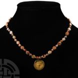 Byzantine Gold Coin Bead Necklace