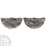 Anglo-Saxon Coins - Aethelred II - York(?) / Uncertain Moneyer - Helmet AR Cut Halfpenny