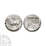 Ancient Greek Coins - Bithynia - Calcedon - Bull AR Drachm