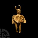 Roman Gold Miniature God Pendant