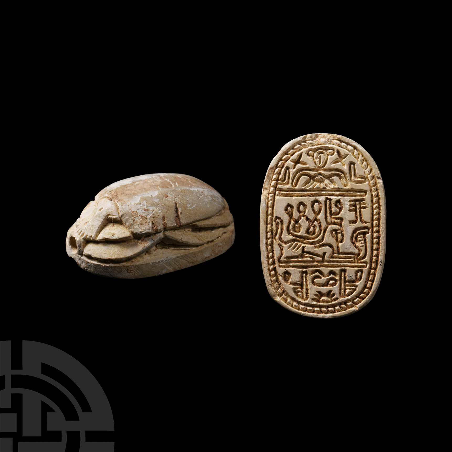 Egyptian Scarab with Sphinx