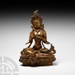 Sino-Tibetan Gilt Bronze Arya Tara Figure